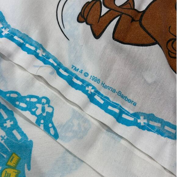 Vintage 1998 Hanna Barbera Bibb Company Scooby Doo Sheets Pillowcase - Picture 10 of 10